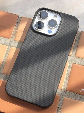 Matte Black Carbon Fiber Phone Case